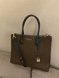 Oryginalna torebka Michael Kors mercer brown monogram