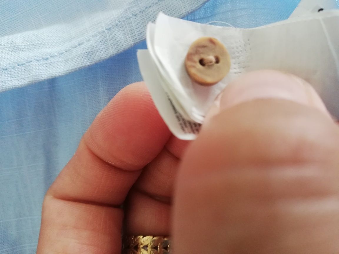 Sukienka letnia dziewczęca  Reserved 122 bawełna organiczna błękitna