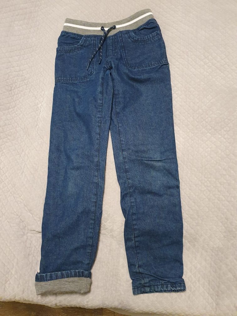 Spodnie jeans dżinsowe 146 10 lat ocieplane