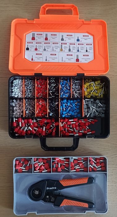 Szczypce zaciskarka do konektorów końcówek 0.08-16mm² Preciva