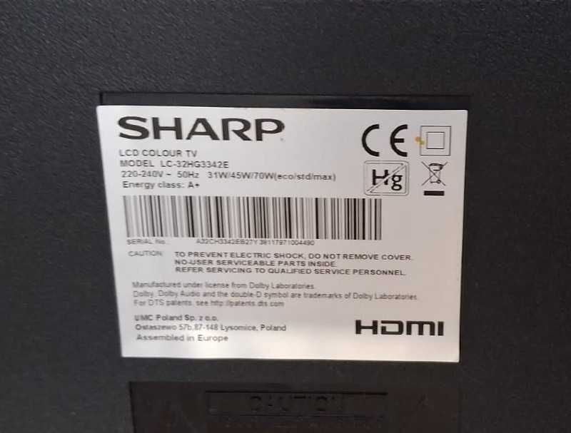 TV 32" Sharp, FullHD, DVB-T2 HEVC