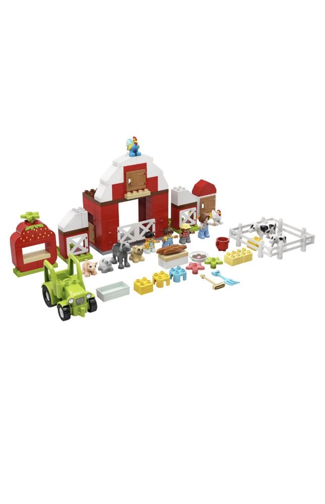 LEGO duplo stodoła, traktor i zwierzęta gospodarcze