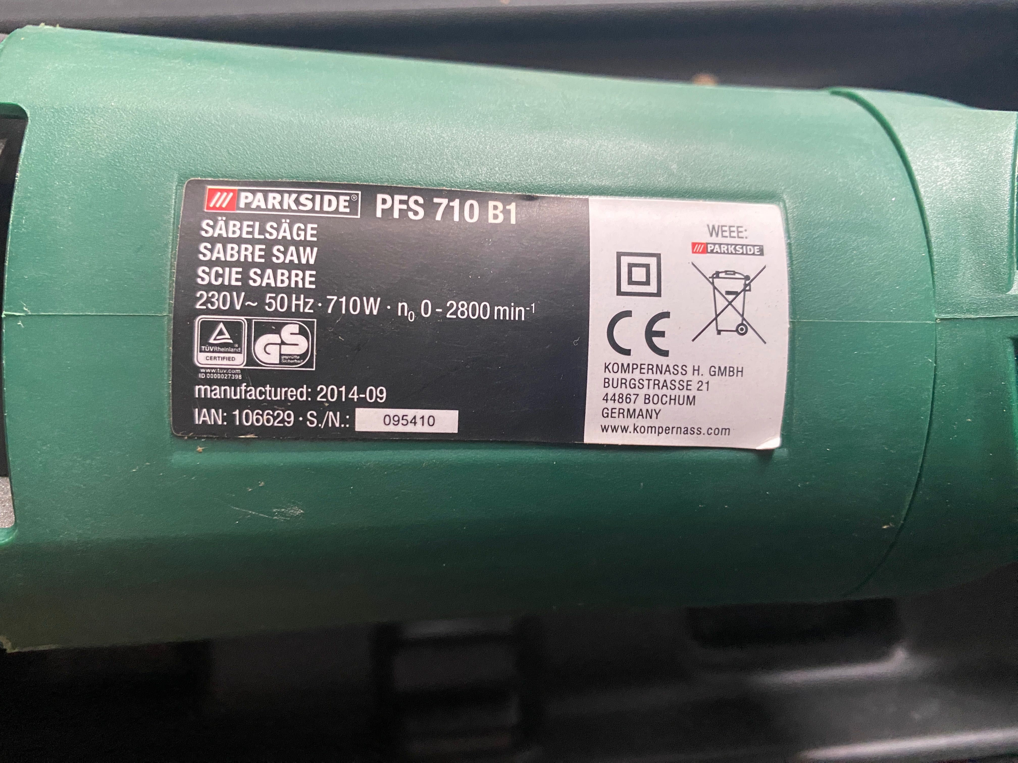 Сабельная пила Parkside PFS 710 B1