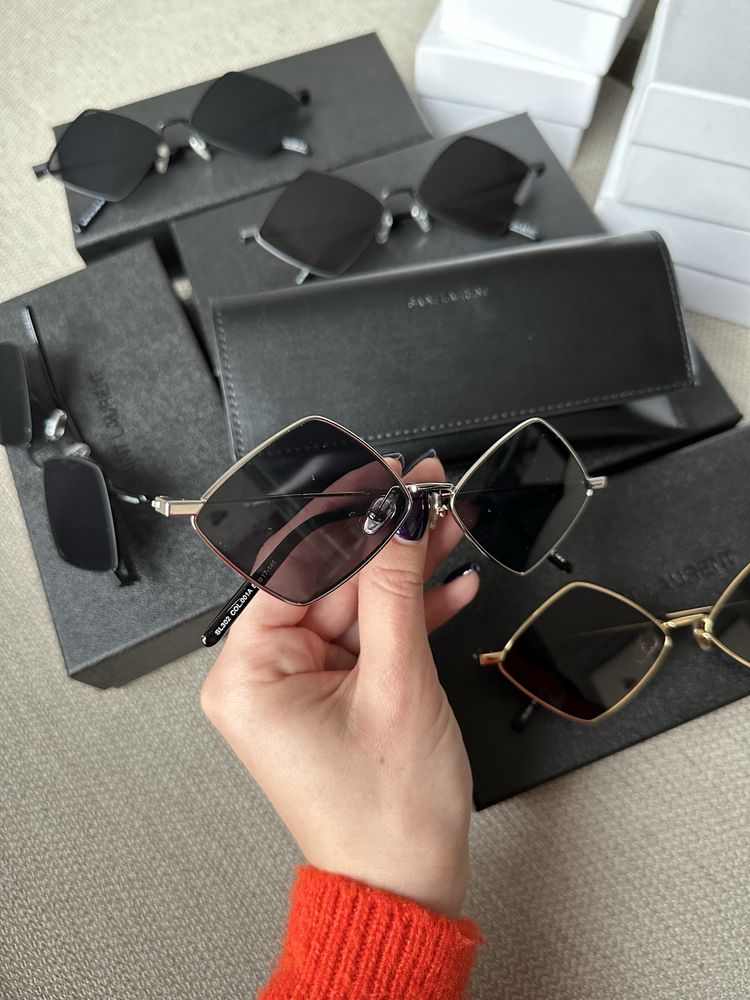 Okulary nowe ysl srebrna ramka