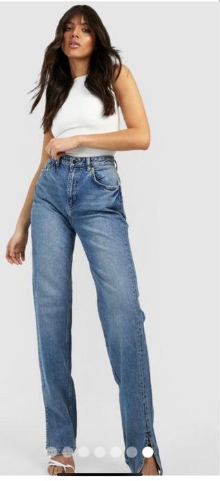 Джинсы boohoo, джинси тренд, палаццо з розрізами.