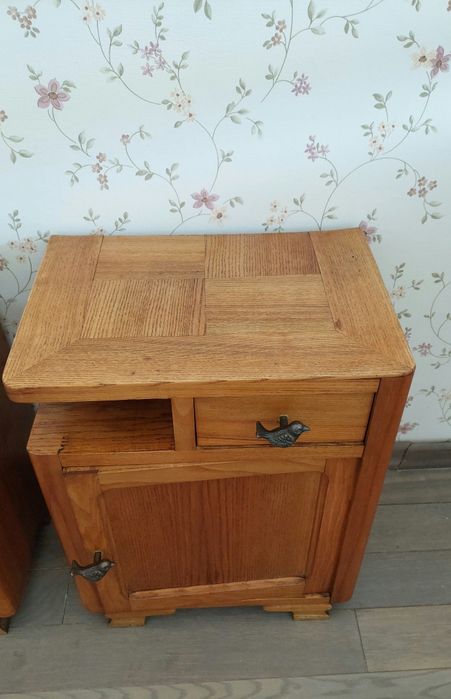 Dwie szafki nocne nakastliki art deco po renowacji