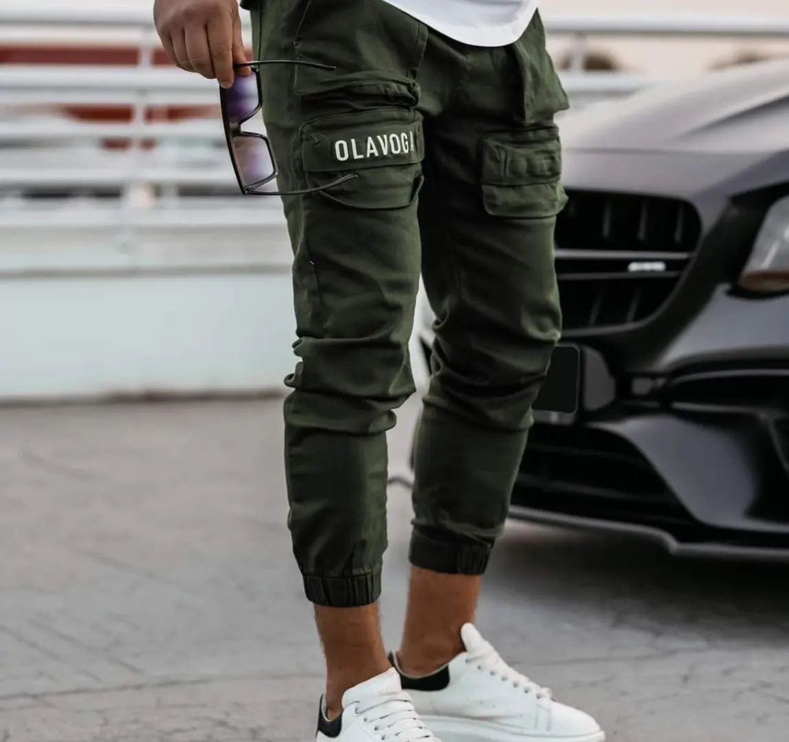 Spodnie męskie Olavoga Cobie M L XL czarne khaki premium