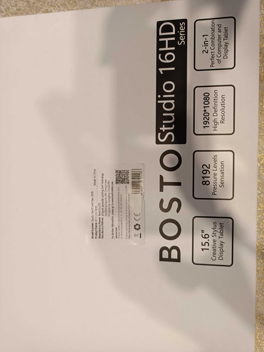 Profesjonalny tablet graficzny BOSTO 2w1 z windows Studio 16HDT