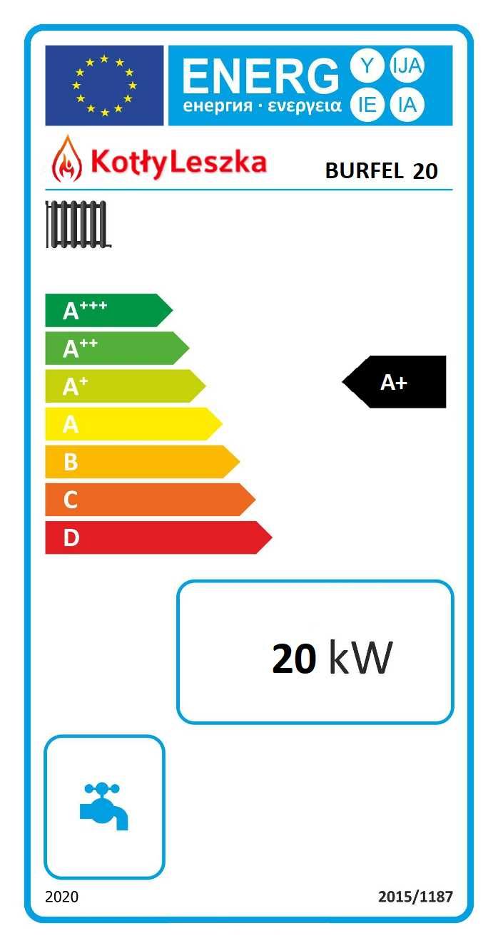 Kocioł piec c.o. 5 klasa BURFEL 20 kW pellet ekoprojekt kotlyleszka