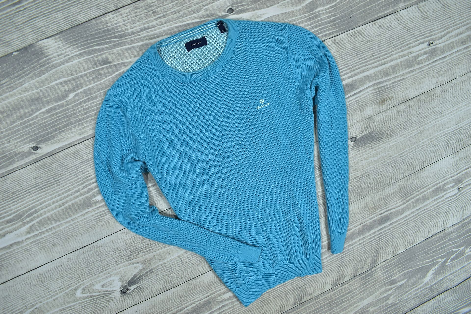 GANT Premium Cotton Sweter Męski Crewneck / M