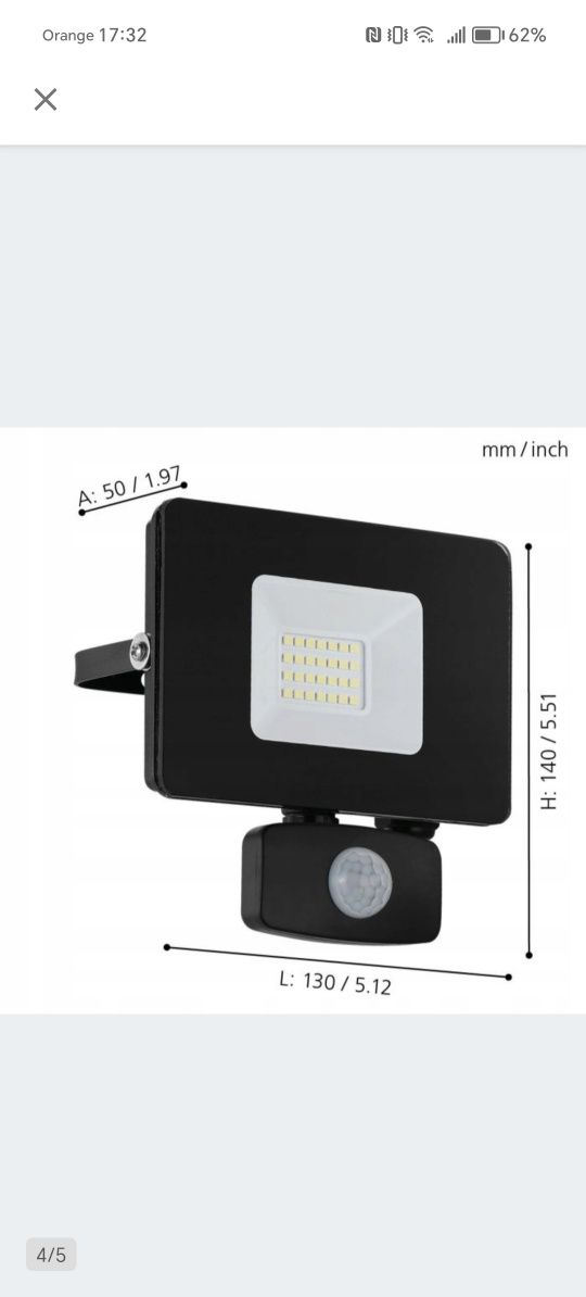 Lampa Led Z Czujnikiem Ruchu