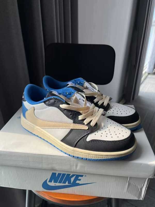 TravisScott\Jordan1*Retro*DamskieNikeAIrniebieski UnisexTrampki.42