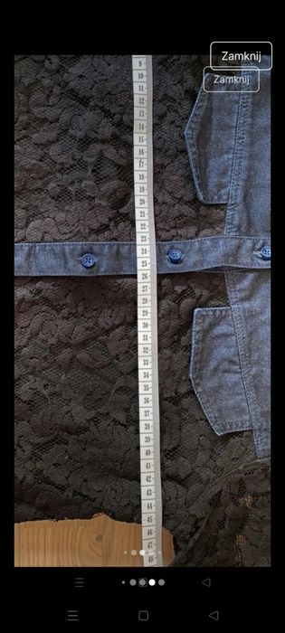 Koszula jeansowa z koronką