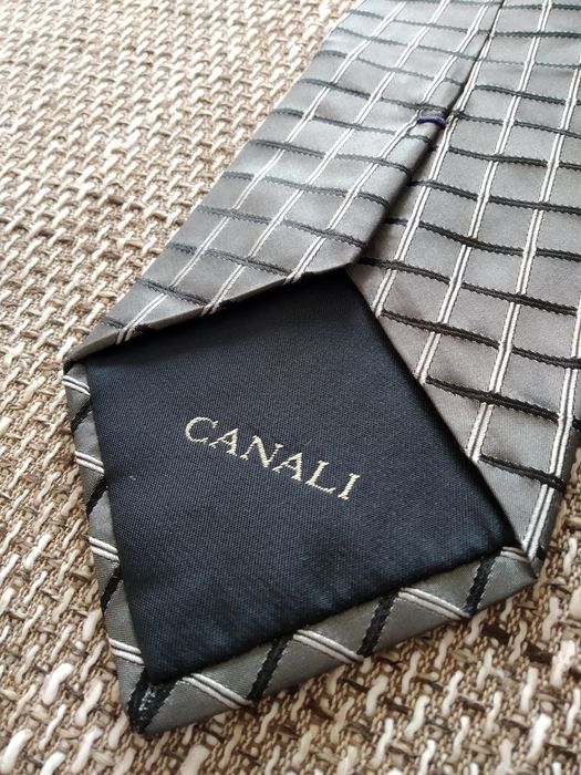 Canali made in Italy silk tie jedwabny krawat