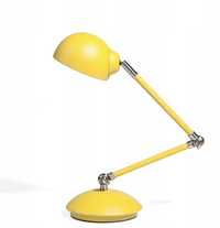 Żółta lampka nablatowa na biurko składana alla vintage