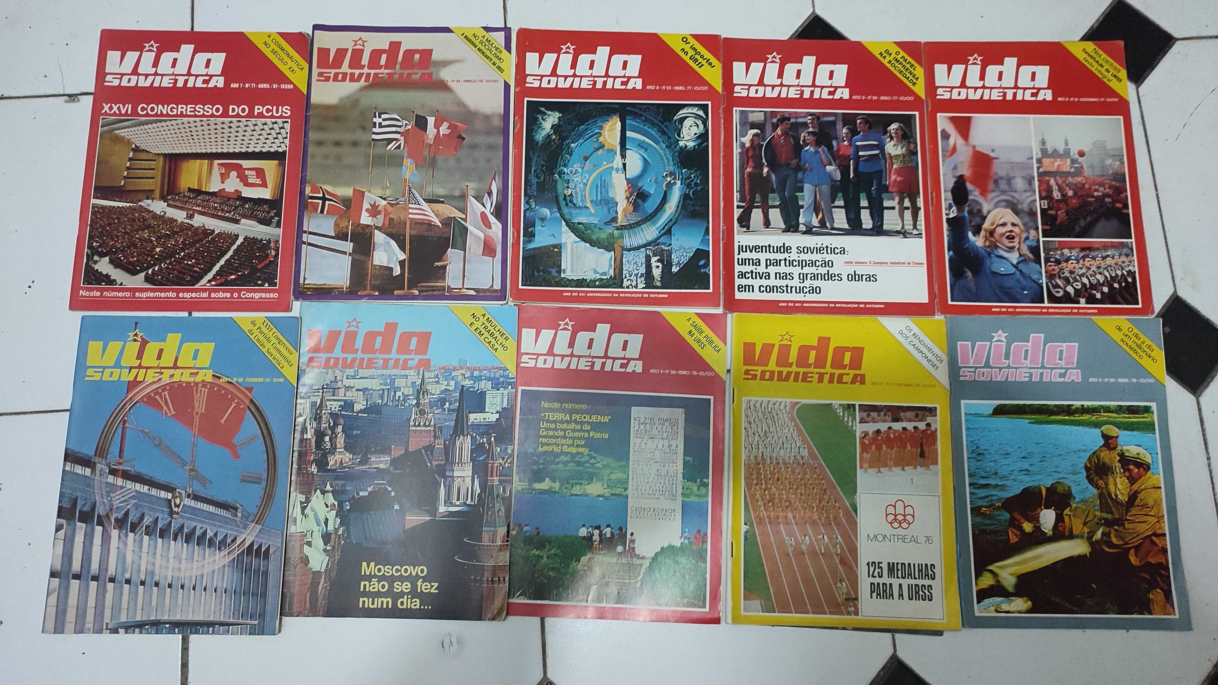 Lote 50 Revistas Vida Soviética - Anos 80