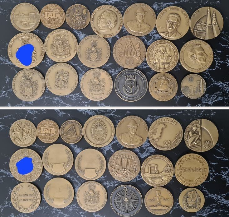 Medalhões de colecção,mais ou menos 200(medalhistica)