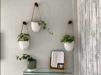 Zestaw nowych doniczek wiszących na ścianę boho glamour taras balkon