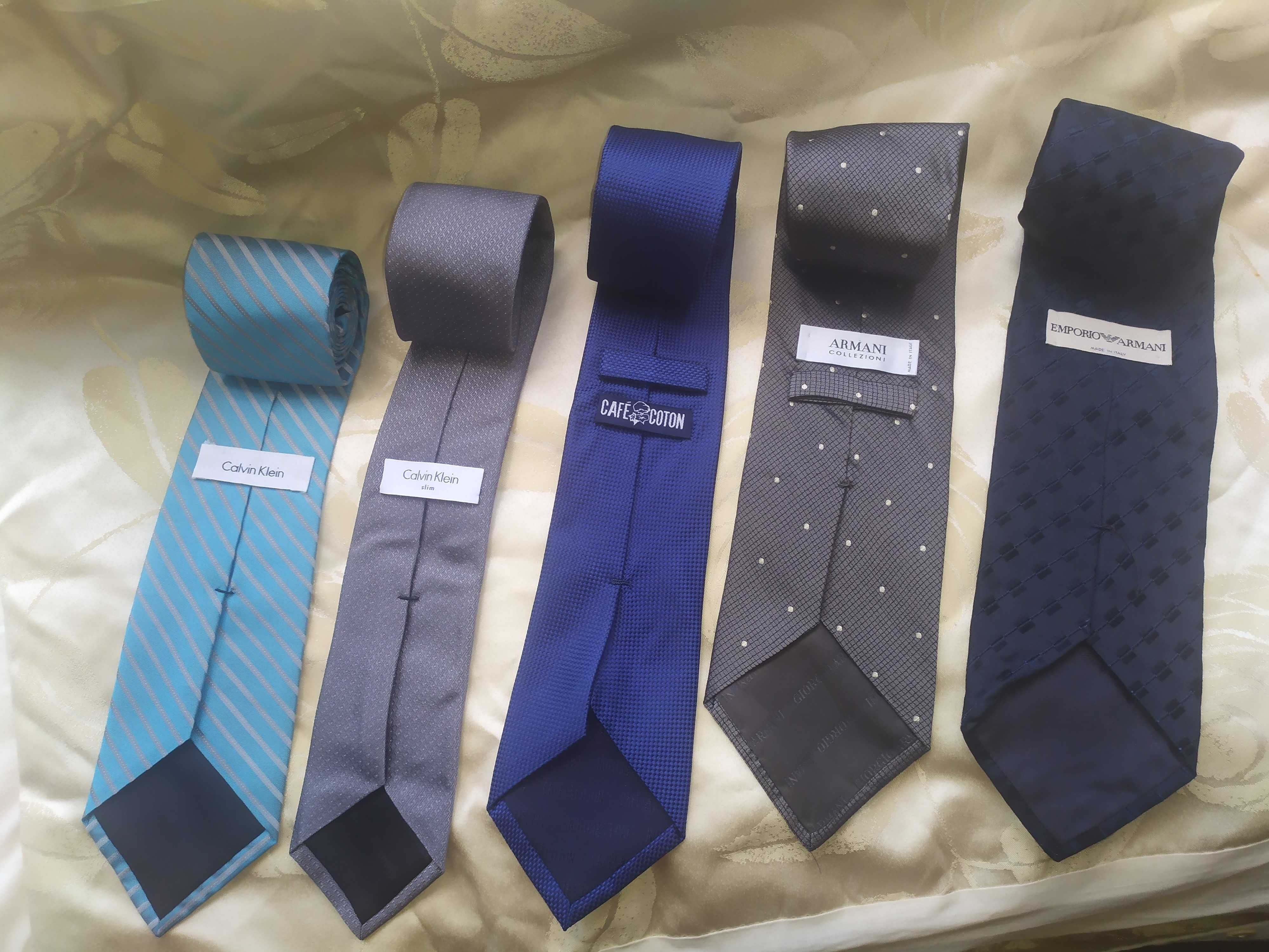 Галстуки шелковые Calvin Klein, Emporio Armani, Cafe Cotton (Италия).