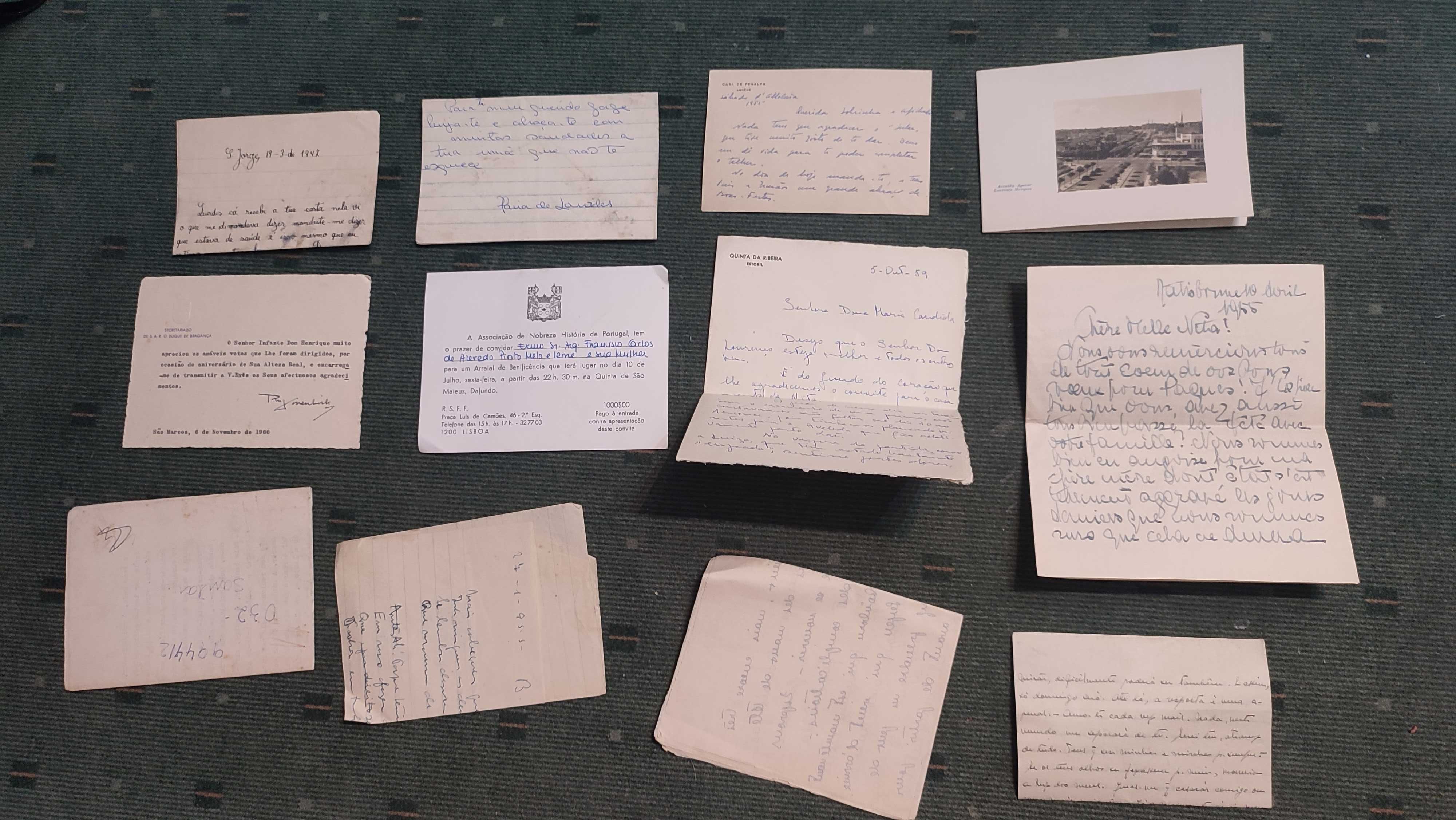 Lote com 78 cartas antigas
