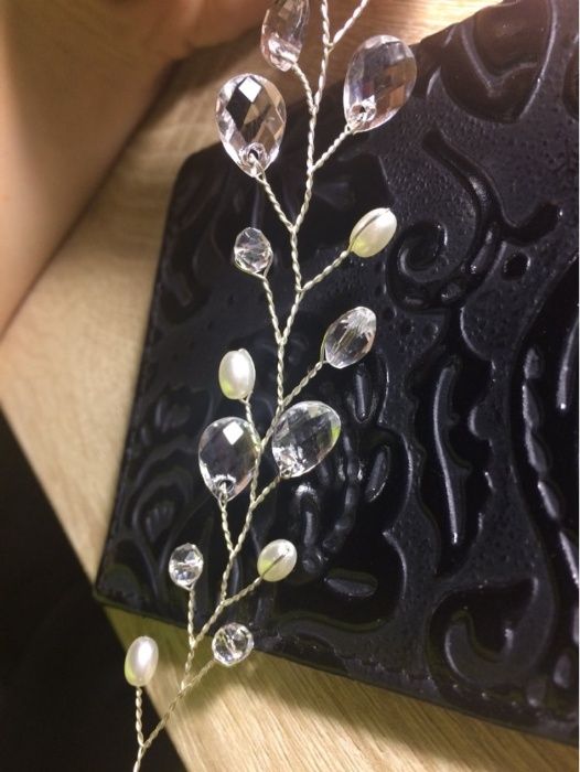 Tiara Ozdoba do włosów Kryształki Cyrkonie ŚLub Wesele Elegancka Piękn