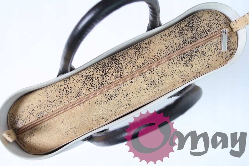 Bezowy organizer do OBAG MINI biszkopt 2 kieszenie wkład OMAY