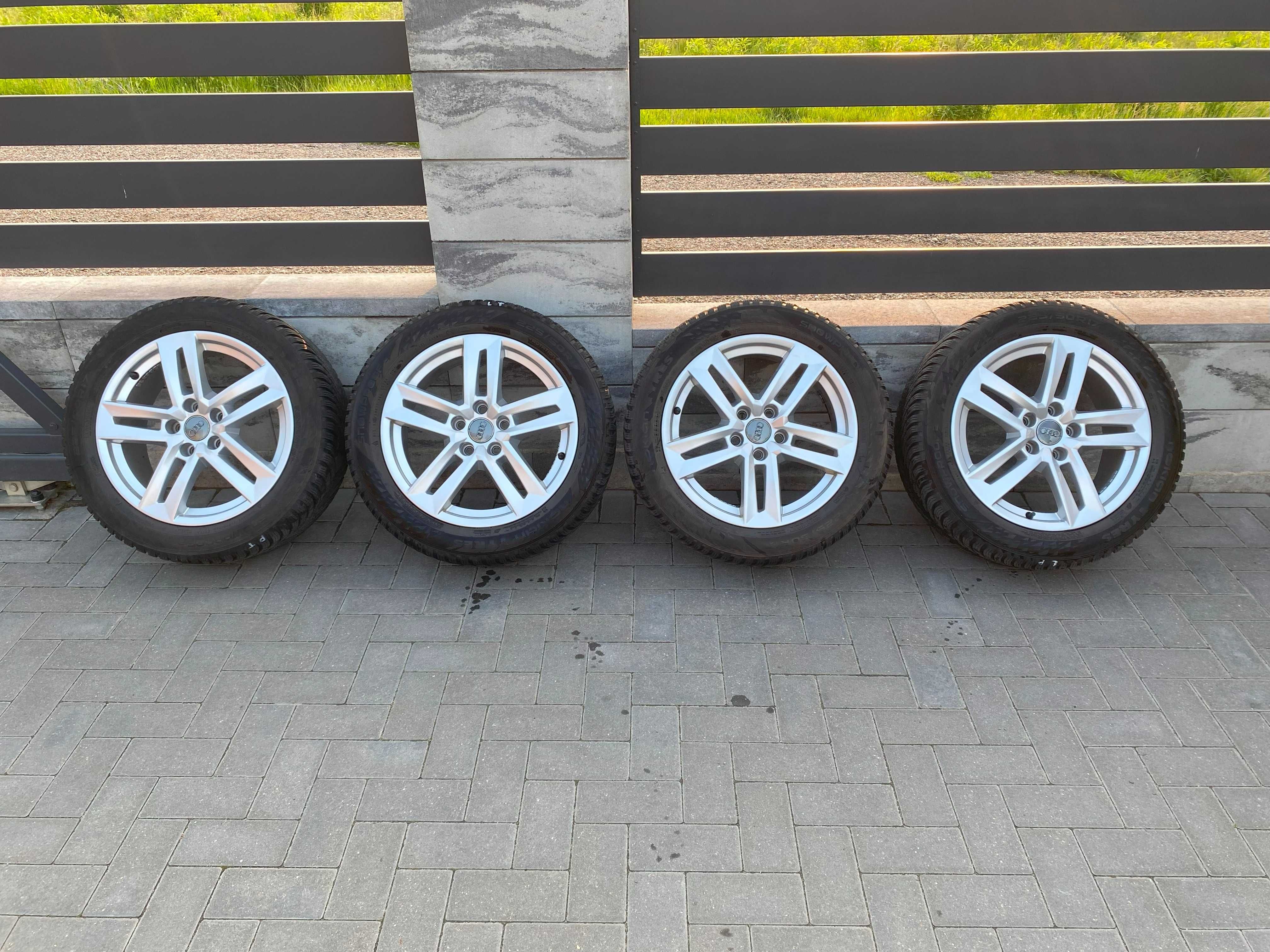 Alufelgi 4szt. Koła + Opony prawie nowe 225/50R17 Nokian AUDI A4 B8 B9