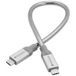 Verbatim Kabel Stalowy Usb-C/Usb-C 3A30Cm Srebrny/Silver 48867