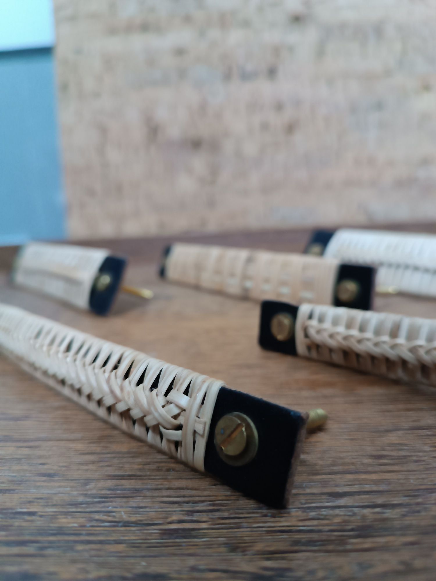 6 puxadores de vime