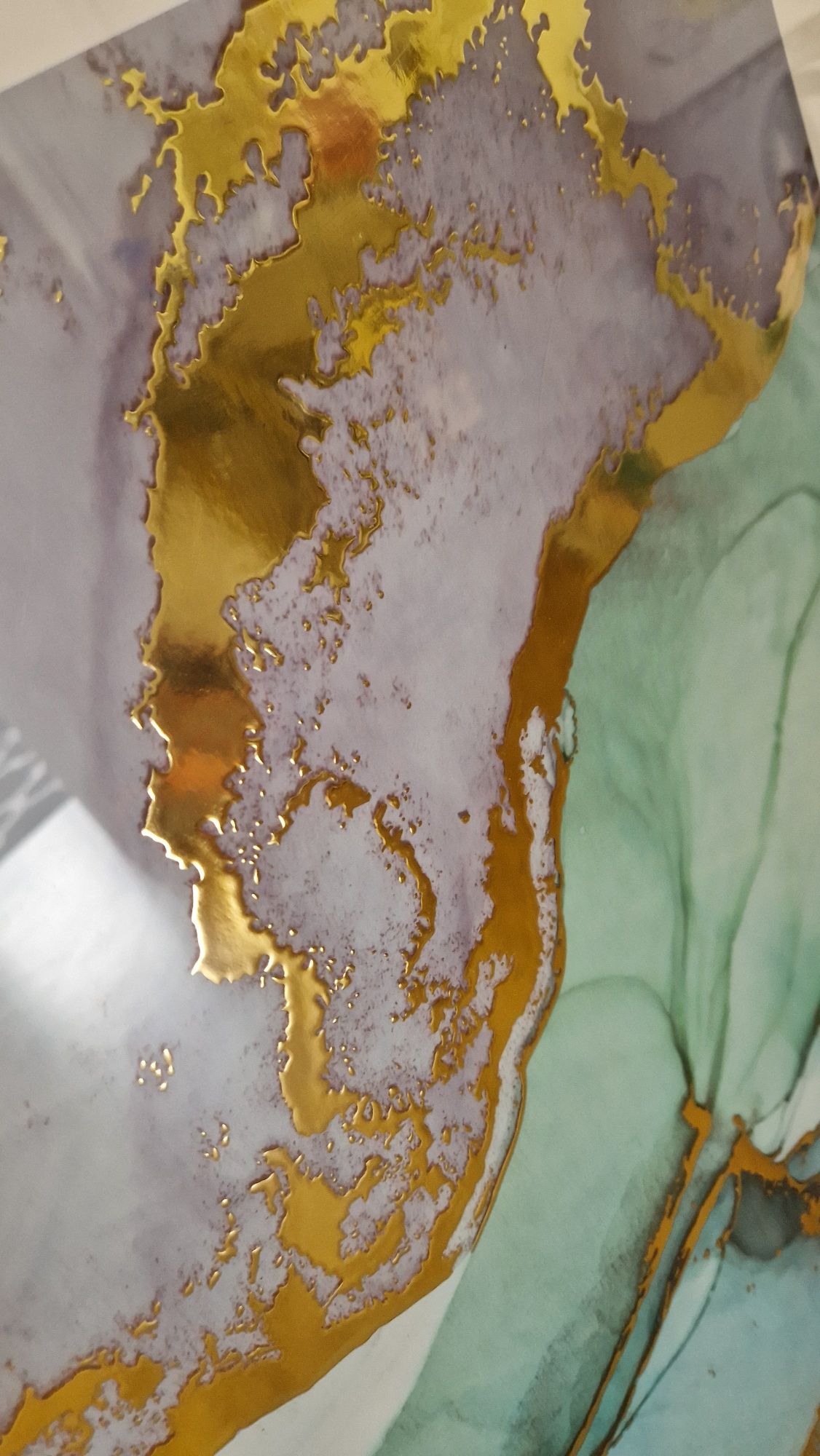 Złote plakaty turkus 80x60