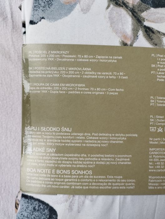 Komplet pościeli 220/200 2x 70/80 poszwa na kołdrę poduszki