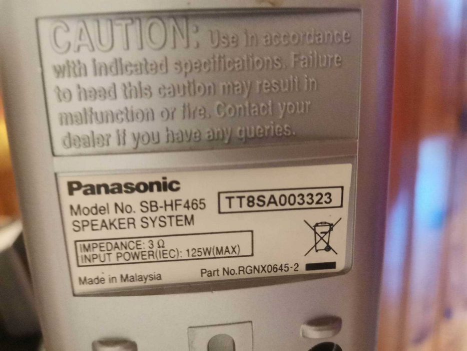 Kino domowe Panasonic plus odtwarzacz płyt DVD