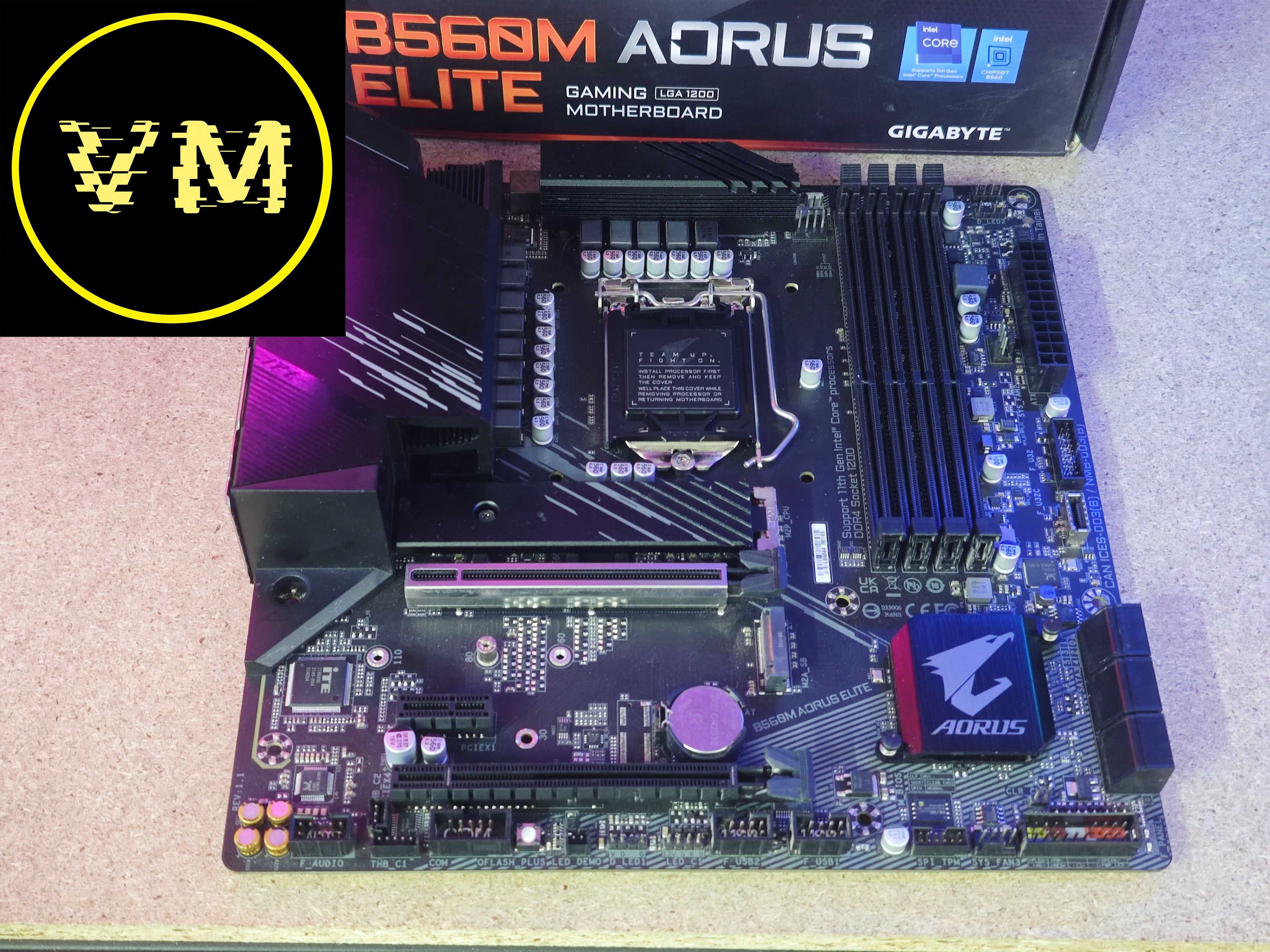 VM PC Материнська плата s1200 b560m Gigabyte Aorus Elite