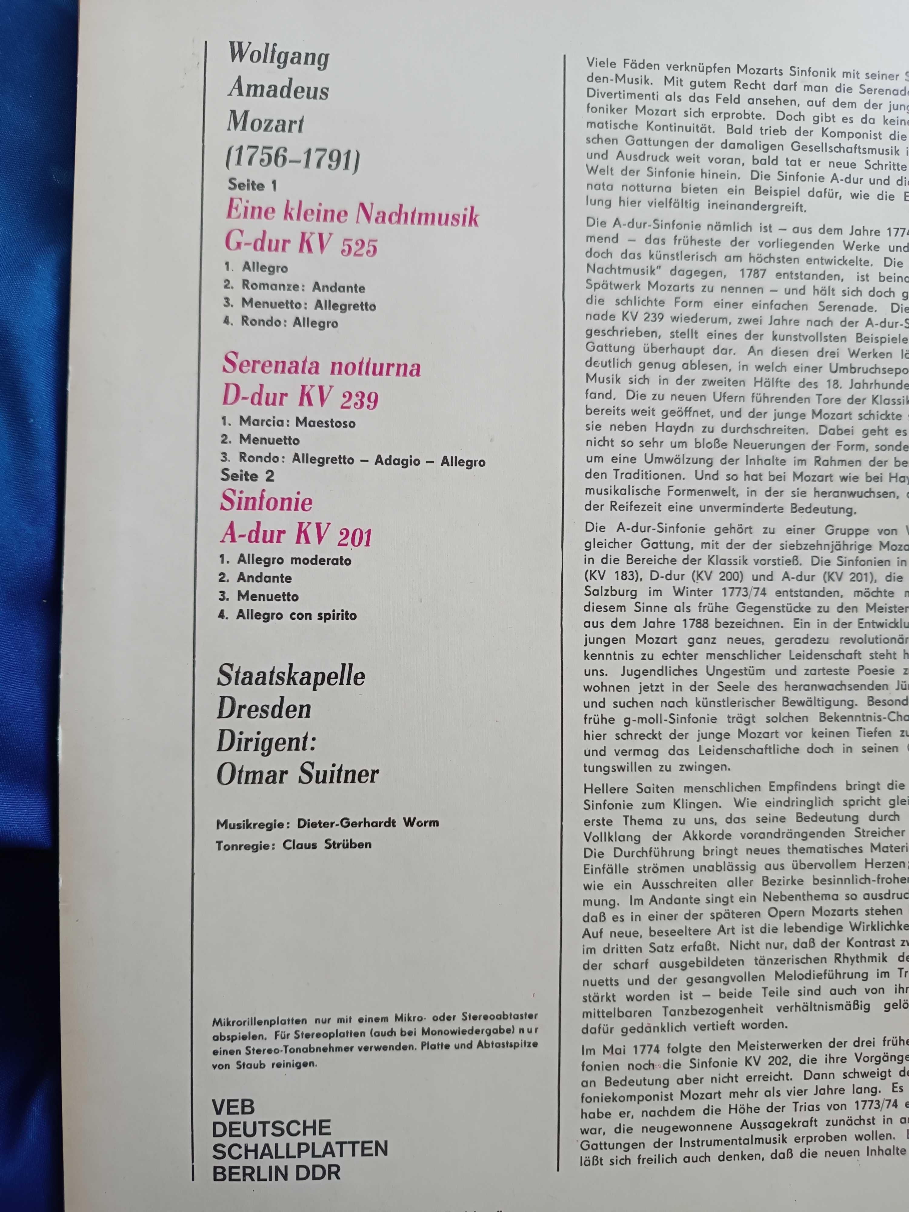 LP / Mozart - Eine Kleine Nachtmusik i inne (vinyl)