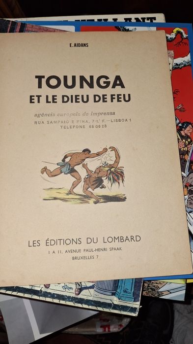 Tounga et le dieu feu e Aidans 1968 journal Tintin