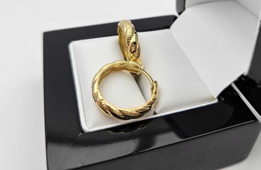 Prześliczne Złote Kolczyki Koła 3,17g P585