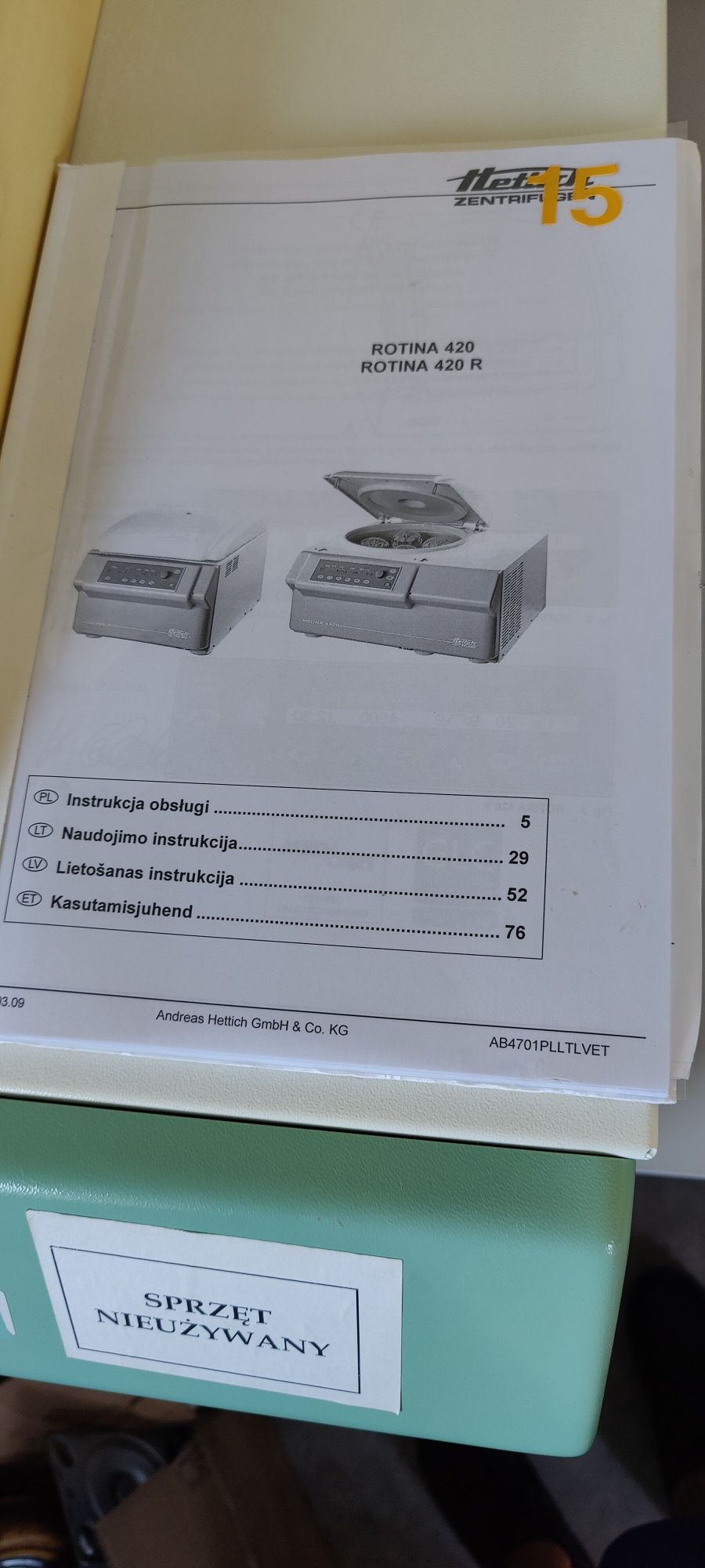 Wirówka Laboratoryjna ROTINA 420R Hettich Profesjonalna