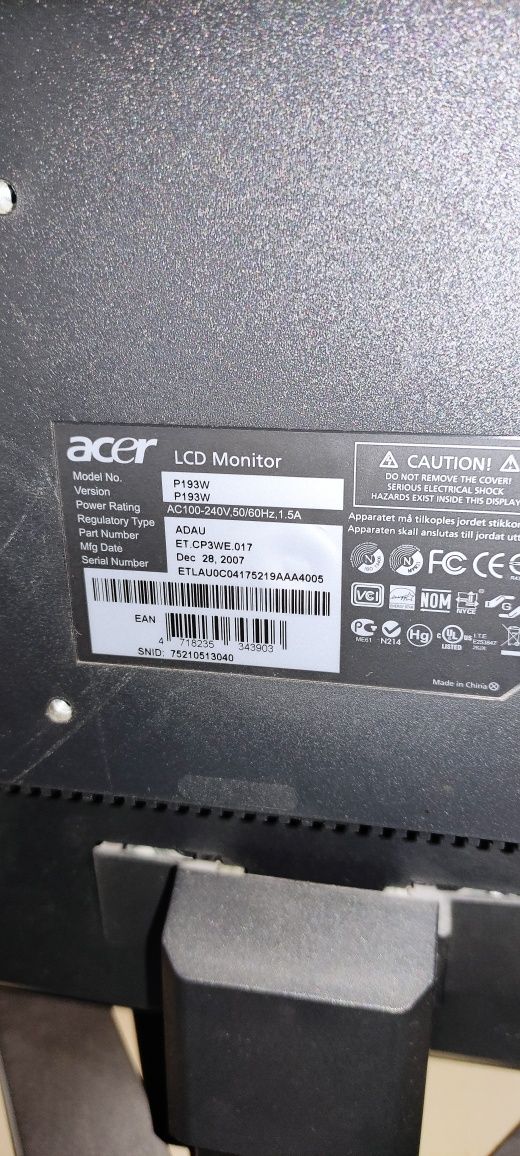 Monitor  para computador ACER