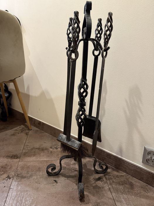 Zestaw kominkowy 4 częściowy 84 cm Handmade