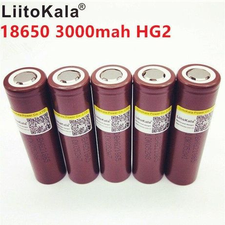 Аккумулятор 18650 высокотоковый Li-ion  3000мАч 20А Liitokala HG2