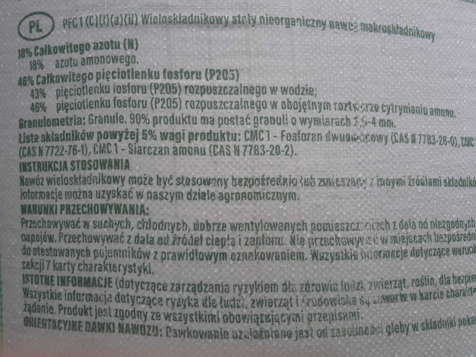 POLIDAP Nawóz fosforan amonu