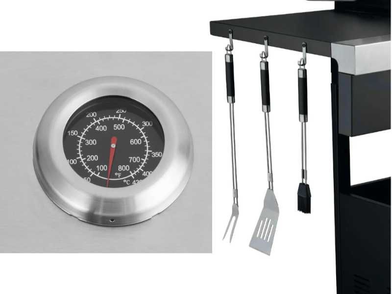 GRILLMEISTER Duży grill gazowy 19,7 kW 4+1 5x Pokrętła Led NOWY