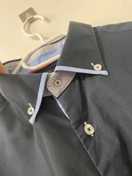 Granatowa męska gładka koszula Ego Man XL/42