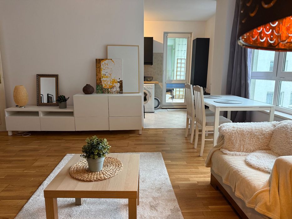 Mokotów – 65 m2 nowoczesne 2 pokoje z balkonem, umeblowane