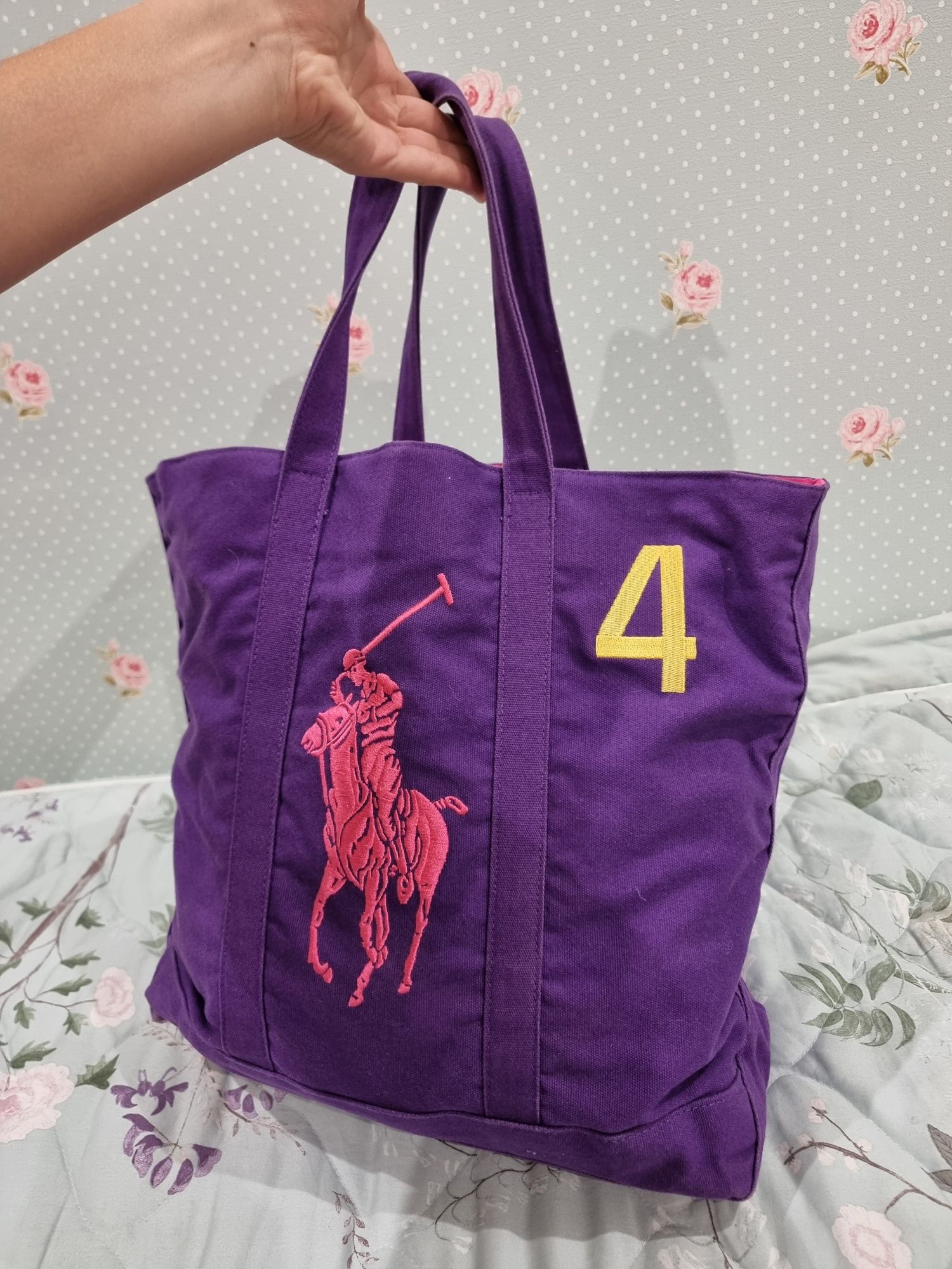 Сумка шопер RALPH LAUREN фіолетова сумка-шопер сумка-шоппер