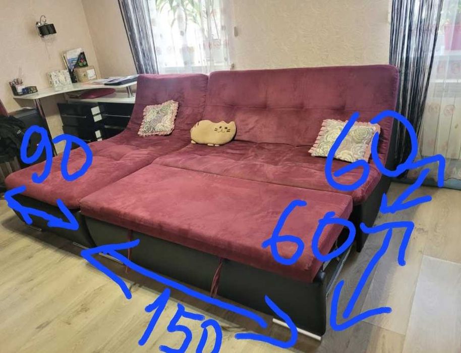 Диван розкладний великий для гостинної