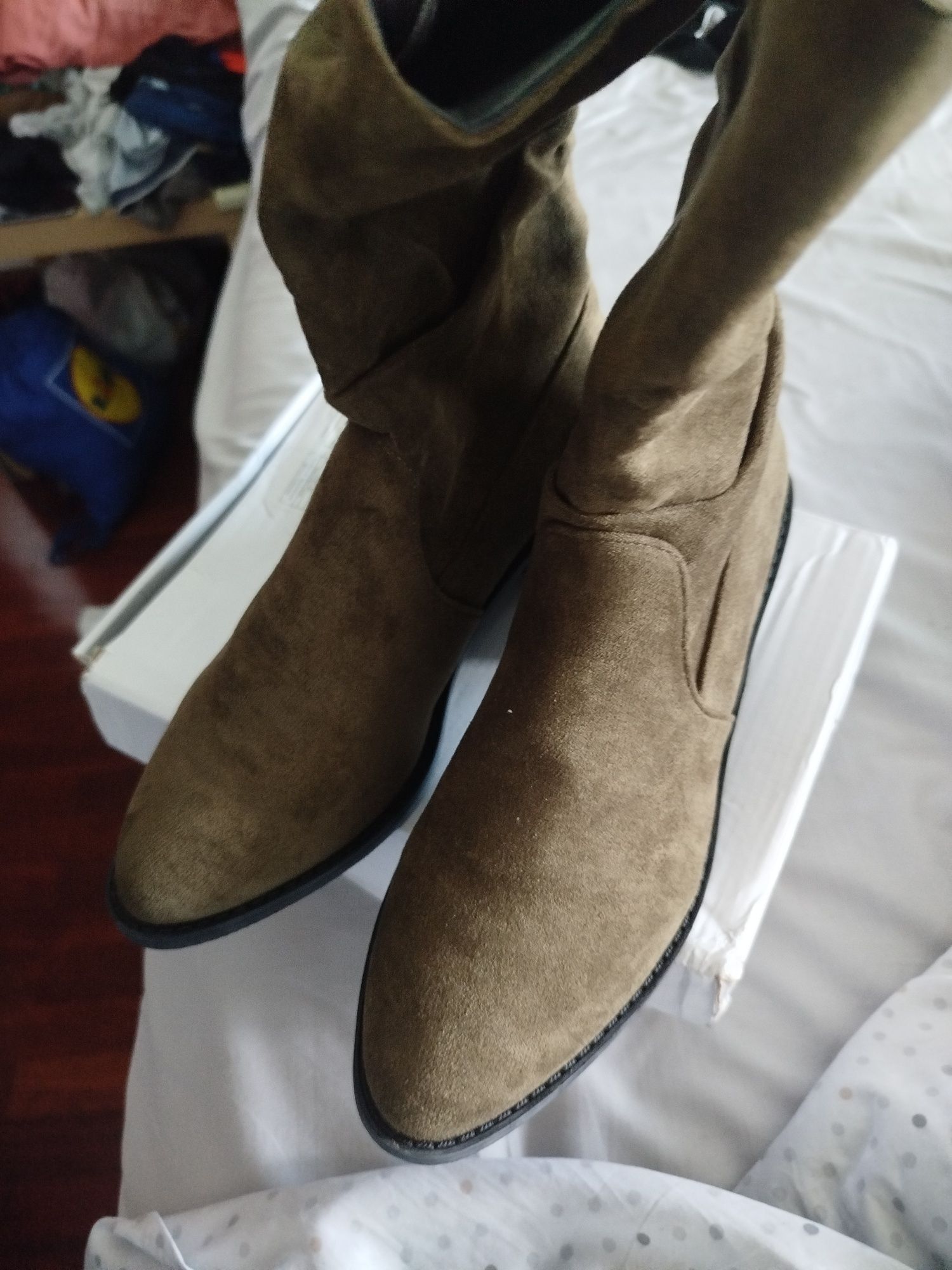 Botas verde escuro tamanho 40,5