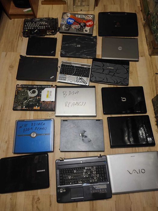 Laptopy Sprawne uszkodzone i częściowo sprawne 80 sztuk