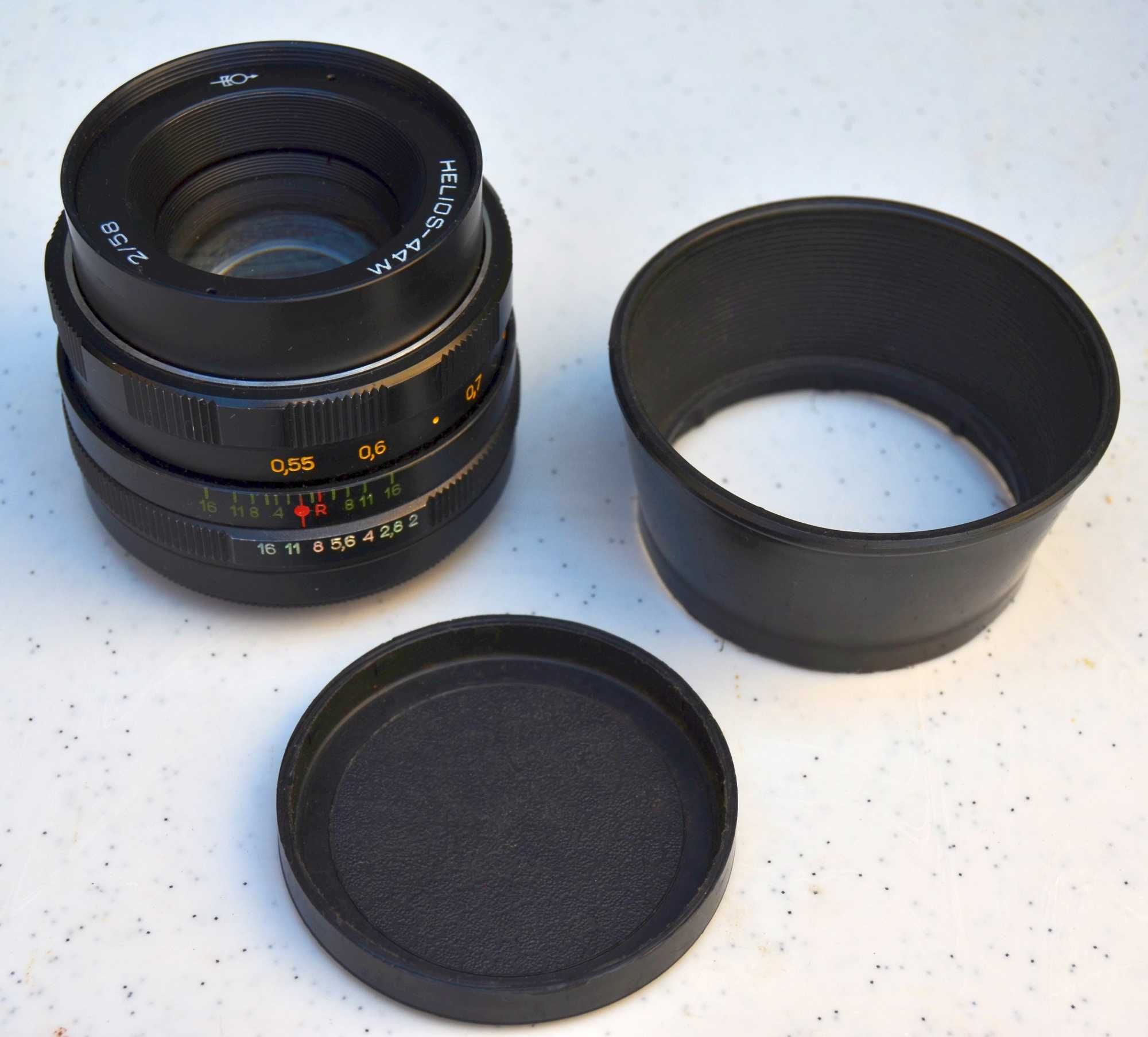 Объектив HELIOS - 44 M с адаптером для Nikon + бленда.