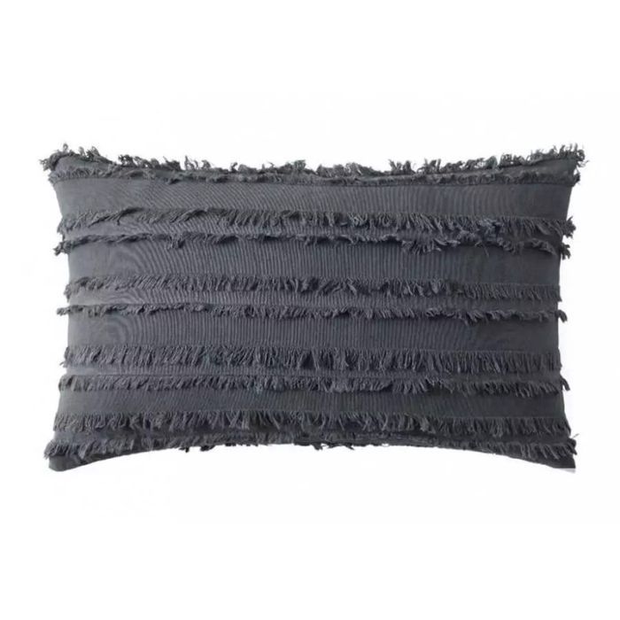 Poszewka dekoracyjna bawełna Etno 30x50 cm grafit